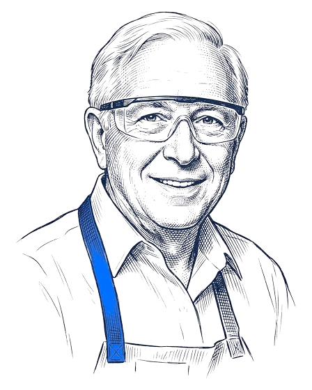 Pen-and-ink portrait of Scott R.